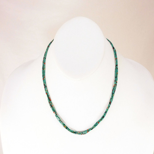 Fine Turquoise Heishe Necklace by Percy Reano