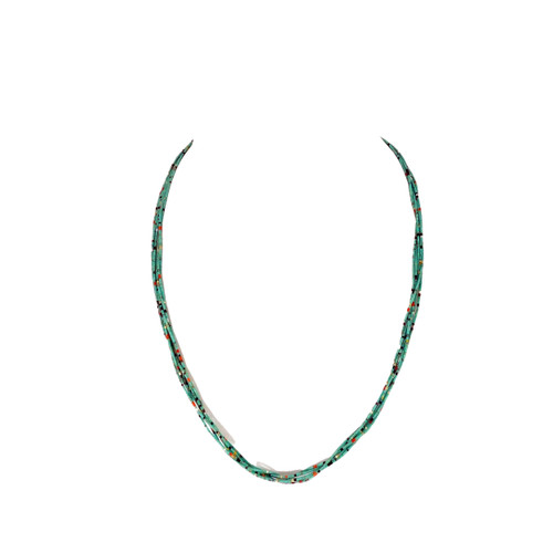 Fine Turquoise Heishe Necklace by Percy Reano