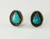 Silver Shadow Box with Turquoise Clip Earrings Bobby Lujan