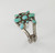 Antique Silver Bracelet Cluster of Turquoise