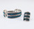 Zuni Indian Needlepoint Turquoise Silver Ring and link bracelet sold separtely