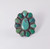 Antique Turquoise Cluster Silver Ring
