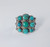 Antique Nine Turquoise Silver Ring