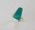 Modernist Silver Ring Blue Gem Turquoise Cheyenne Harris