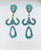 Turquoise Zuni Inlay Dangle Earrings