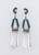 Zuni Turquoise Dangle Earrings Falling Rain