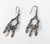 Vintage Pueblo Silver and Turquoise Dangle Earrings