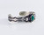 Vintage Silver Cuff Bracelet Green Turquoise