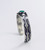 Vintage Silver Cuff Bracelet Green Turquoise