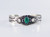 Vintage Silver Cuff Bracelet Green Turquoise
