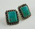 Vintage Turquoise Square Earrings