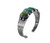 Antique Silver Cuff Bracelet Green Turquoise