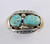 Orville Tsinnie XS Silver and Gold Cuff #8 Gold Web Turquoise