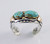Orville Tsinnie XS Silver and Gold Cuff #8 Gold Web Turquoise