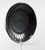 Black  Pottery Feather Plate by Maria and Santana