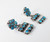 Vintage Zuni Number Eight Turquoise Dangle Earrings