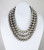 Debbie Silversmith 3 Strand Silver Beads Necklace