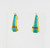 Scott Differient Gold and Turquoise Earrings