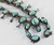 Vintage Persian Turquoise Silver Squash Blossom Necklace