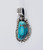 Bisbee Blue Turquoise Silver Pendant by Jeanette Dale