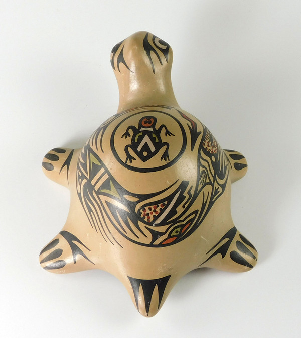 Pottery Turtle Figurine by Margaret and Luther