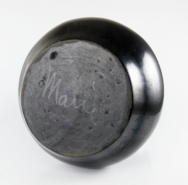 Antique Marie Martinez San Ildefonso Pottery Black Jar