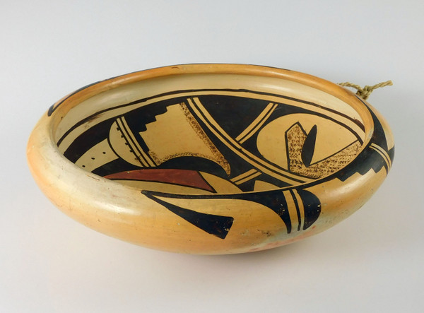 Antique Hopi Pottery Hanging Bowl