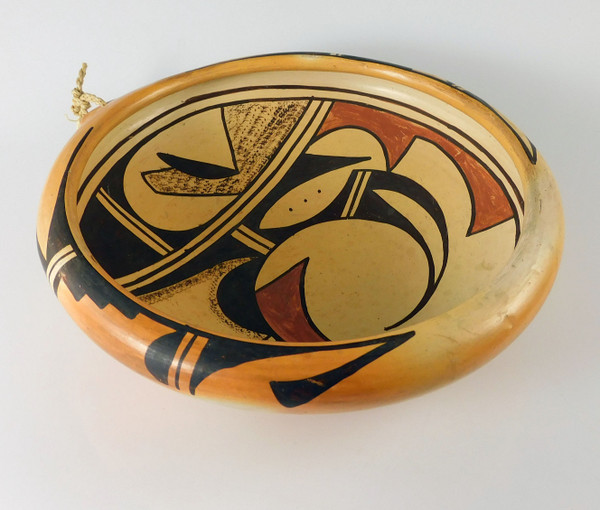 Antique Hopi Pottery Hanging Bowl