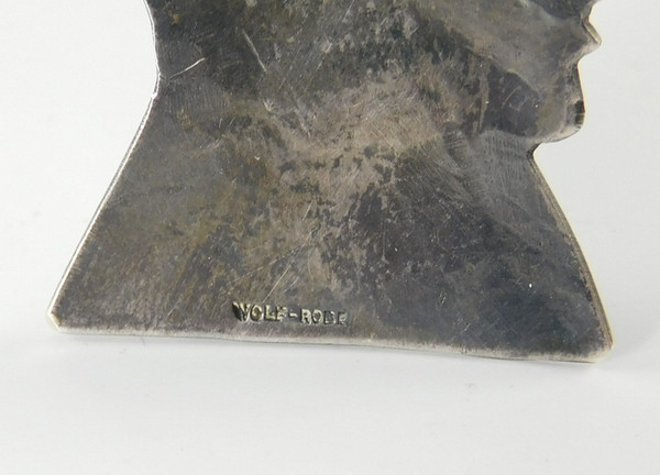 Silver Indian Head Pin by Wolf Robe Hunt