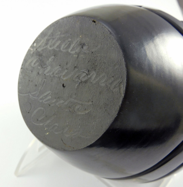 Stella Chavarria Carved Black Pottery Jar