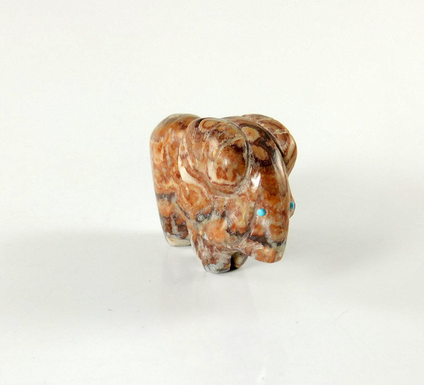 Georgina Quam Zuni Big horn Ram Carving 