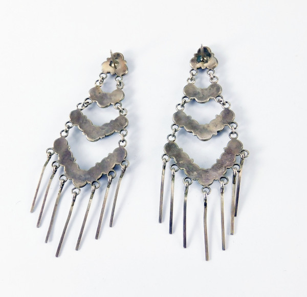 Zuni Turquoise Chandelier Earrings