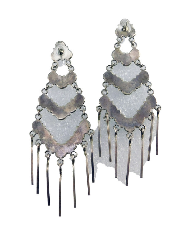 Zuni Turquoise Chandelier Earrings