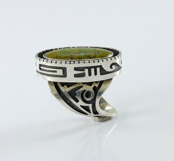 Damale Turquoise Silver Ring Bobby Seckakuku
