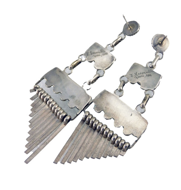 Zuni Chandelier Turquoise Earrings Laconsello