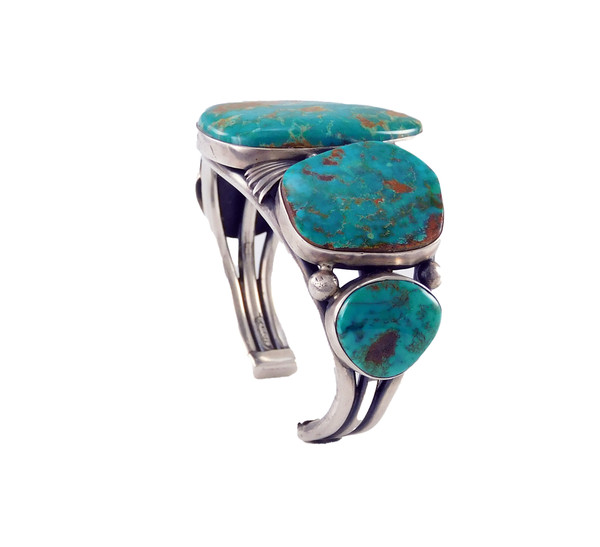 Joe Piaso Turquoise and Silver Bracelet