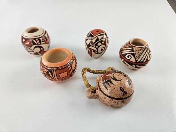 Miniature Hopi  Pottery by Irma David and Gwen Setalla