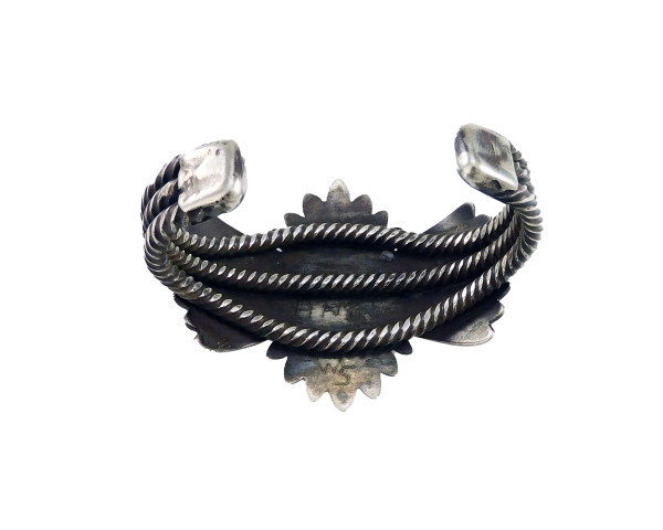 Blue Gem Turquoise Silver Cuff Bracelet