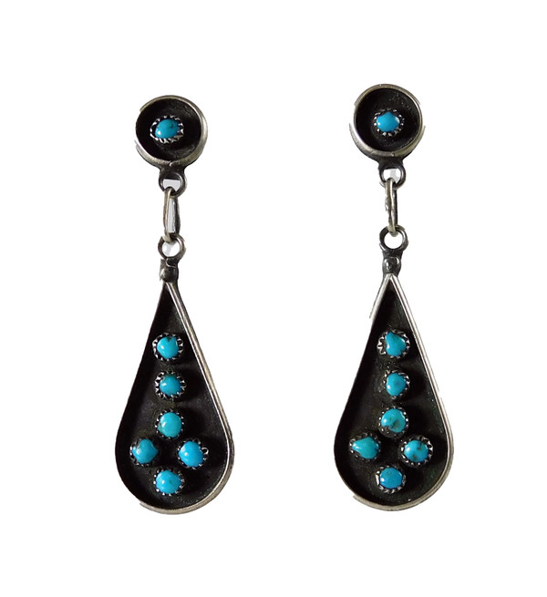 Zuni Shadow Box Dangle Earrings