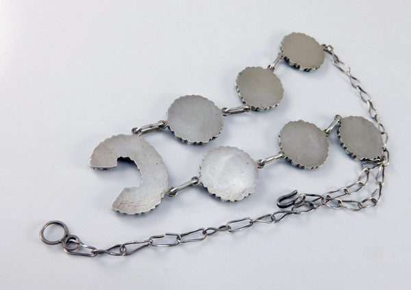 Dainty Zuni Turquoise Cluster Choker with Naja