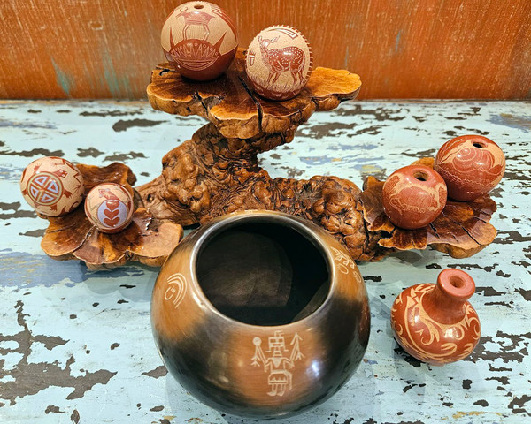 Miniature Lizard Pot by Joseph Lonewolf and Collection
