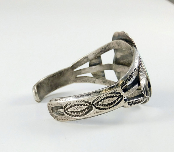 Blue Gem Turquoise Vintage Silver Bracelet