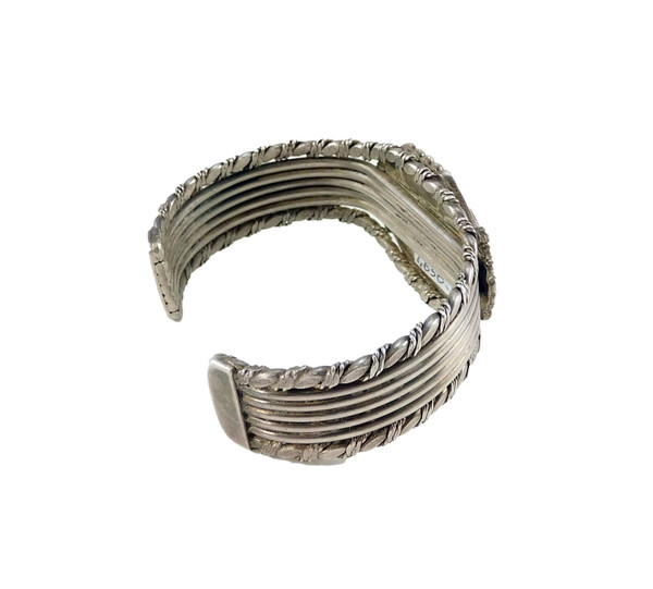 Artistic Silver Bracelet with Royston Turquoise