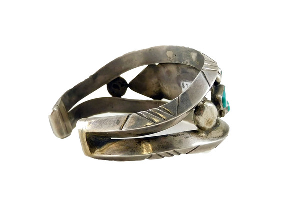 Vintage Turquoise in Silver Cuff Bracelet