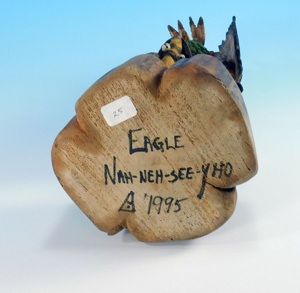 Hopi Eagle Kachina Sculpture by Nah-Neh-See-Yho