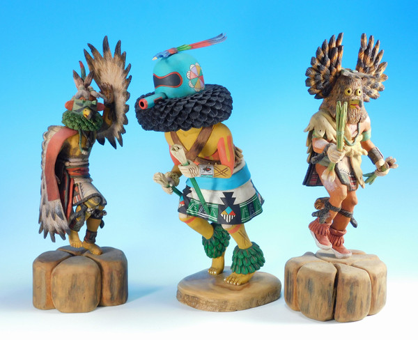 Group of Kachinas for scale