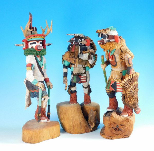 Group of Kachinas for scale