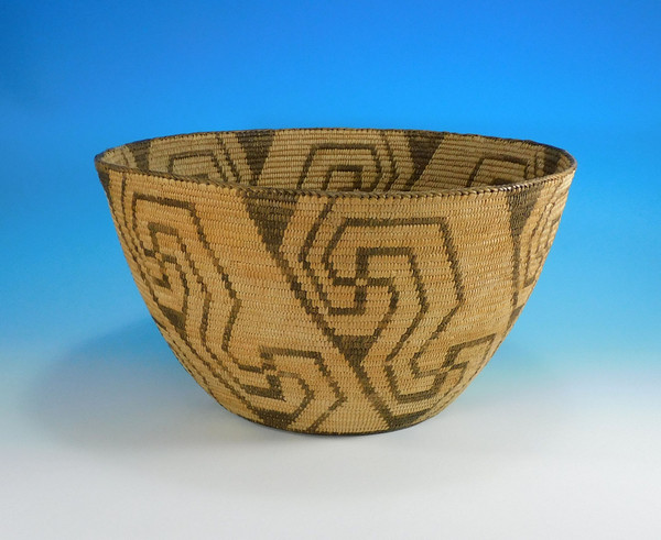 Antique Pima Basket Whirling Logs