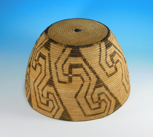 Antique Pima Basket Whirling Logs