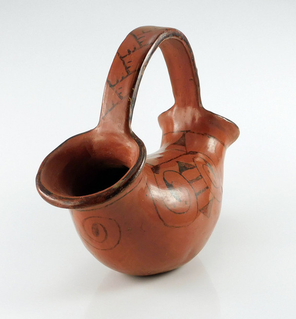 Antique Maricopa Pottery Double Spout Vessel